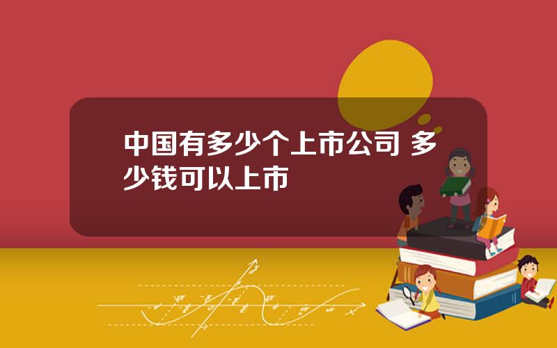 中国有多少个上市公司 多少钱可以上市